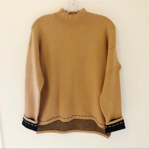 Keyingyi Cashmere Blend Camel Tan Sweater